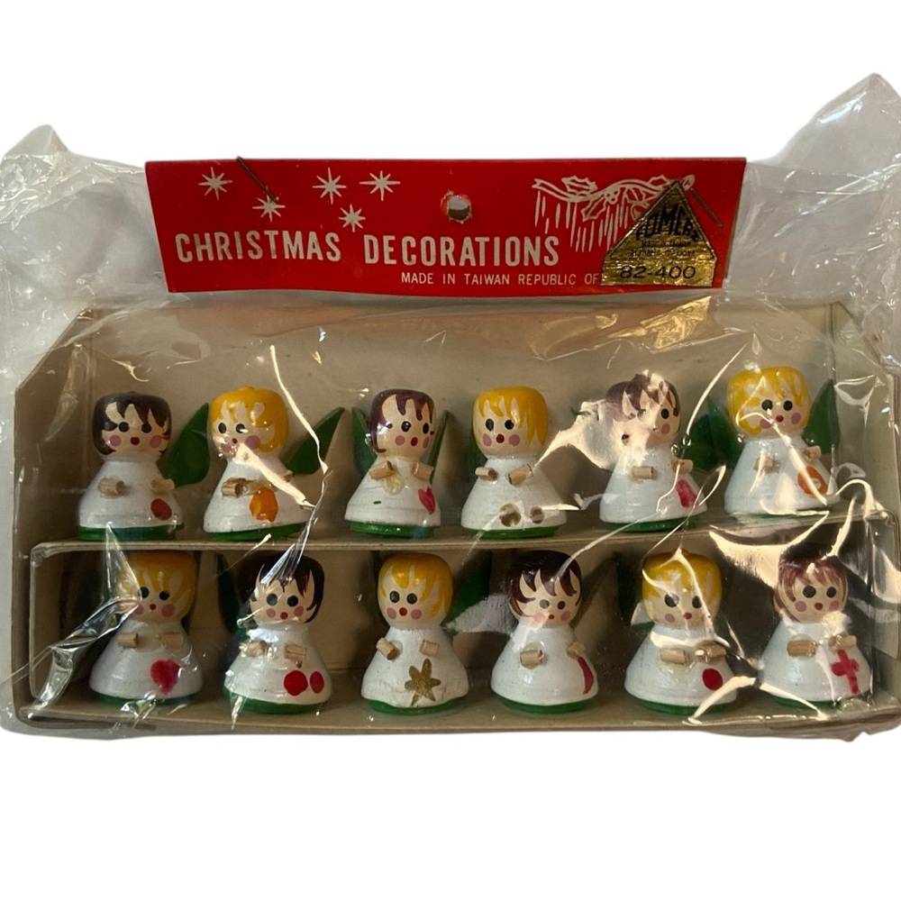Vintage Angel Fomerz Wooden Decorations Full Set NIB